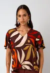 Blusa Dwz Decote V Estampado