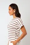 Blusa Dwz Listrada Manga Dobrada
