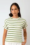 Blusa Dwz Listrada Manga Dobrada
