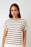 Blusa Dwz Listrada Manga Dobrada