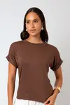 Blusa Dwz Lisa Manga Dobrada