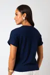 Blusa Dwz Lisa Manga Dobrada