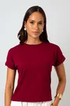 Blusa Dwz Lisa Manga Dobrada