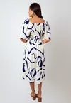 Vestido Dwz Mid Estampado com Lastex