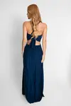 Vestido Dwz Longo Liso com Amarracao