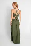 Vestido Dwz Longo Liso com Amarracao