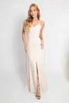 Vestido Dwz Longo Liso com Amarracao