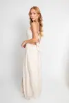 Vestido Dwz Longo Liso com Amarracao