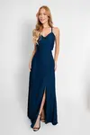 Vestido Dwz Longo Liso com Amarracao