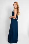 Vestido Dwz Longo Liso com Amarracao