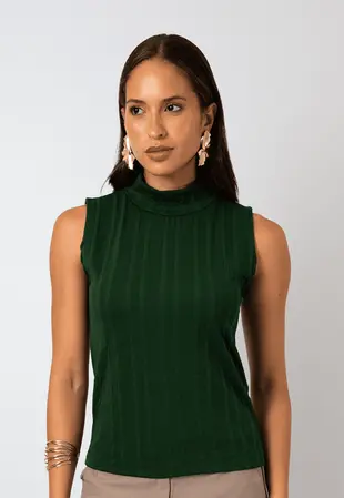 Blusa Dwz Gola Alta sem Manga