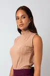 Blusa Dwz Gola Alta sem Manga