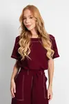 Conjunto Dwz Blusa e Saia  com Pesponto