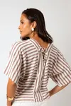 Blusa Dwz Listrada Manga Ampla