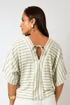 Blusa Dwz Listrada Manga Ampla