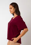 Blusa Dwz Lisa Manga Curva com Botao nas Costas