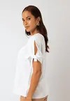 Blusa Dwz Lisa Manga com Amarracao