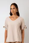 Blusa Dwz Lisa Manga com Amarracao