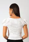 Blusa Dwz Renda Manga Bufante