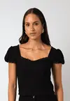 Blusa Dwz Renda Manga Bufante