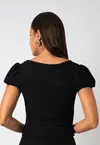 Blusa Dwz Renda Manga Bufante