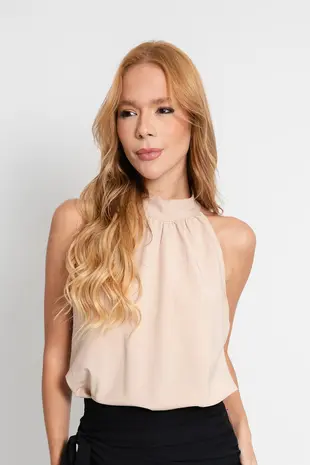 Blusa Dwz Gola Alta com Botoes