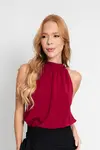 Blusa Dwz Gola Alta com Botoes