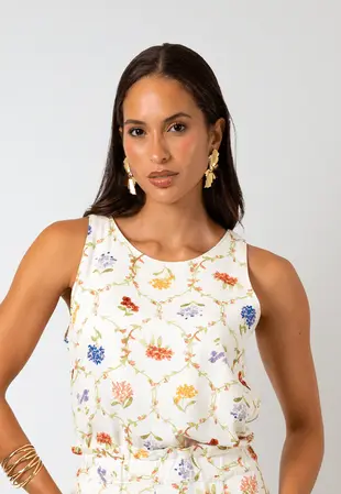 Regata Dwz Linho Floral