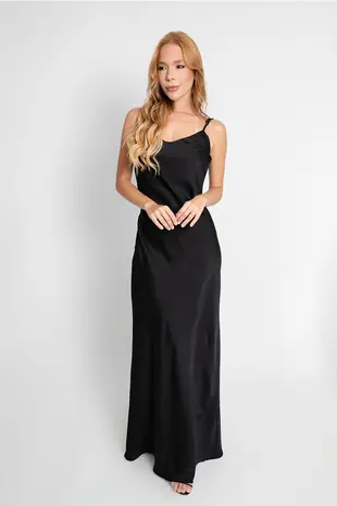Vestido Dwz Longo de Cetim