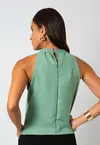 Blusa Dwz com Gola Drapeada
