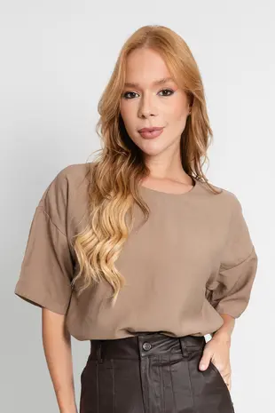 Blusa Dwz Manga Curta Lisa