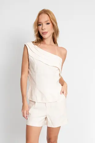Conjunto Dwz Blusa um Ombro com Short