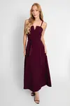 Vestido Dwz Mid Liso Recorte