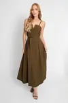 Vestido Dwz Mid Liso Recorte