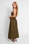 Vestido Dwz Mid Liso Recorte