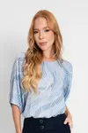 Blusa Dwz Redonda e Manga Bufante