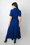 Vestido Dwz Manga Curta com Ziper Mid com Cinto