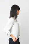 Blusa Dwz em Crepe Manga Longa com Lastex na Manga