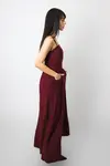 Vestido Dwz Liso Longo com Lastex