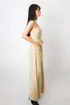 Vestido Dwz Liso Longo com Lastex