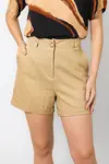 Short Dwz de Linho Bolsa Faca