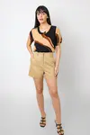 Short Dwz de Linho Bolsa Faca