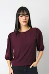 Blusa Dwz Lisa em Crepe Manga  3/4