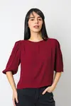 Blusa Dwz Lisa em Crepe Manga  3/4