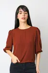 Blusa Dwz Lisa em Crepe Manga  3/4