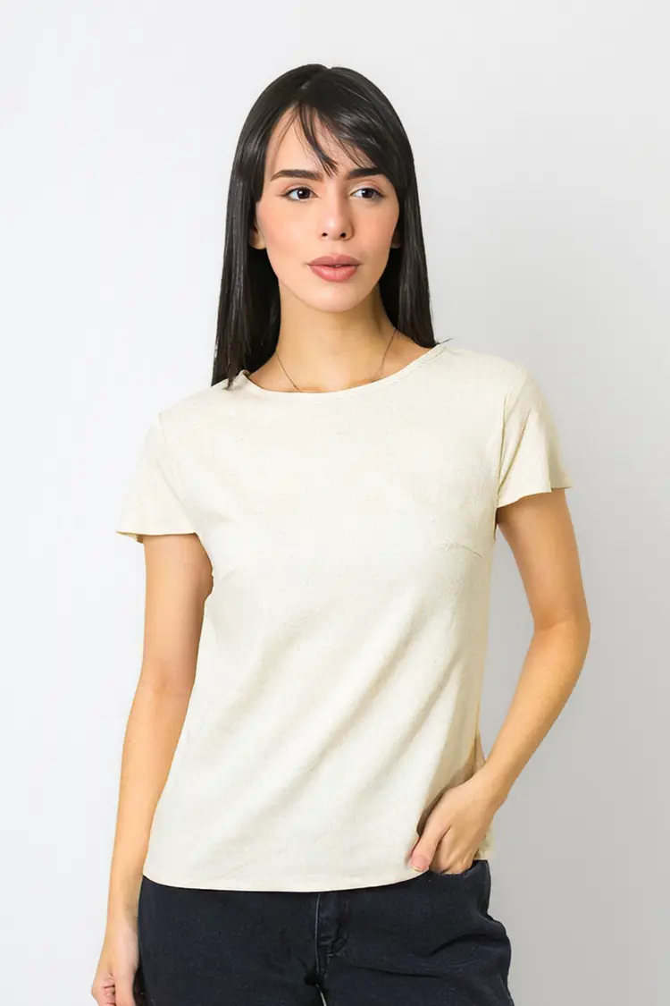 Blusa Dwz Linho Manga Curta