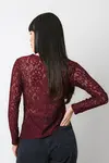 Blusa Dwz Renda Manga Longa