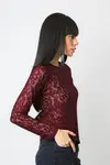 Blusa Dwz Renda Manga Longa
