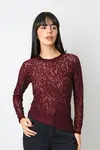 Blusa Dwz Renda Manga Longa