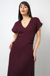 Vestido Dwz Decote V Meia Manga